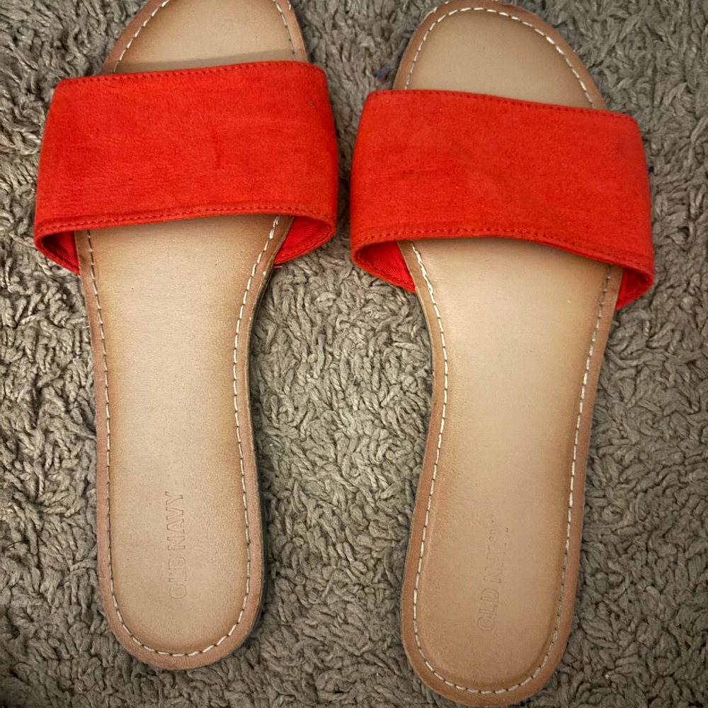 Women's Red Slide Sandals